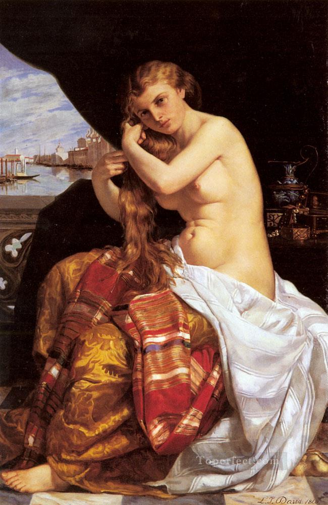 Jules Venitienne A Sa Toilette Neoclassicism Jacques Louis David Oil Paintings